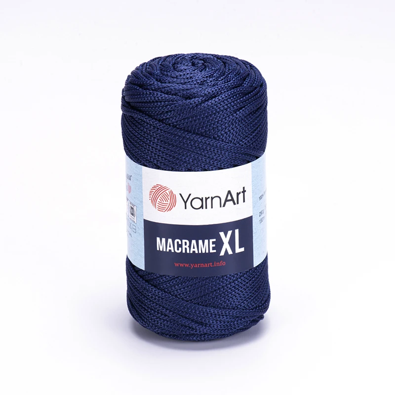Sznurek poliestrowy YarnArt Macrame XL 3mm 162 / ciemny indygo