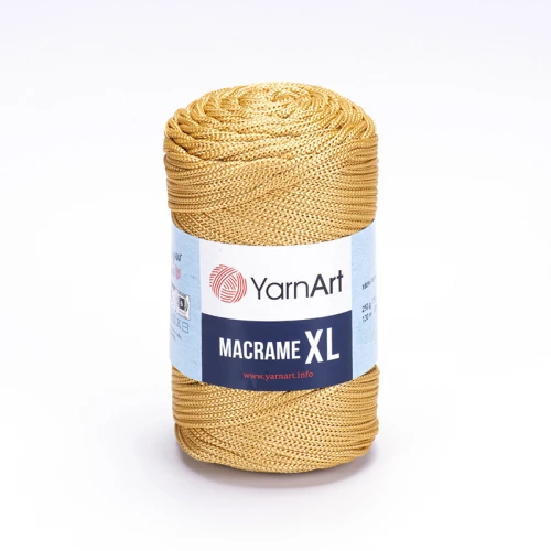 Sznurek poliestrowy YarnArt Macrame XL 3mm 155 / stare złoto