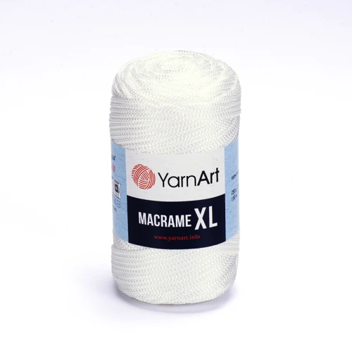 Sznurek poliestrowy YarnArt Macrame XL 3mm 154 / biel
