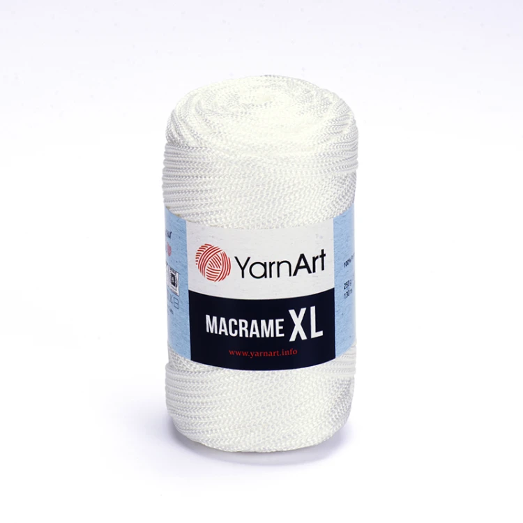 Sznurek poliestrowy YarnArt Macrame XL 3mm 154 / biel