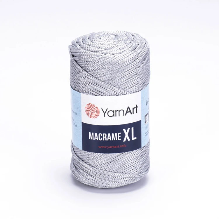 Sznurek poliestrowy YarnArt Macrame XL 3mm 149 / jasny szary
