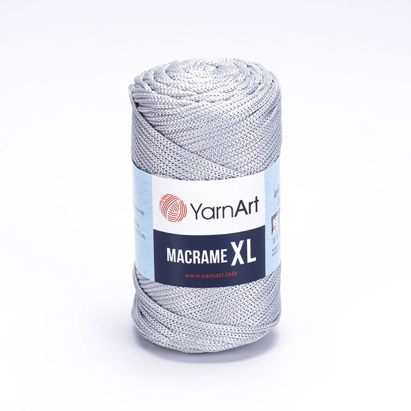 Sznurek poliestrowy YarnArt Macrame XL 3mm 149 / jasny szary