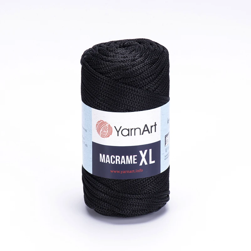 Sznurek poliestrowy YarnArt Macrame XL 3mm 148 / czerń