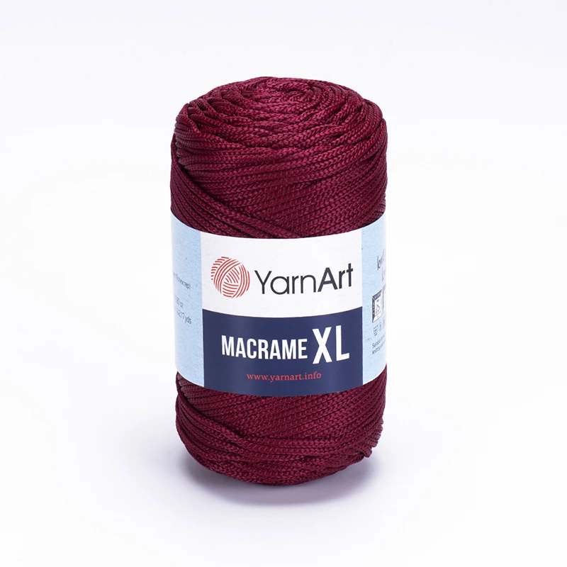 Sznurek poliestrowy YarnArt Macrame XL 3mm 145 / bordo