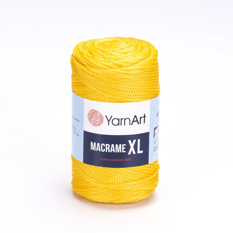 Sznurek poliestrowy YarnArt Macrame XL 3mm 142 / żółty