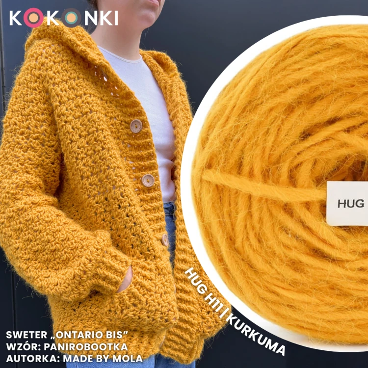 Sweter "Ontario Bis" ze wzoru Panirobootka, wykonanie: Made by Mola