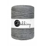 Sznurek skręcany bawełniany Bobbiny Macrame Cord / Ciemny Szary / Stone Grey / 5mm / 100m