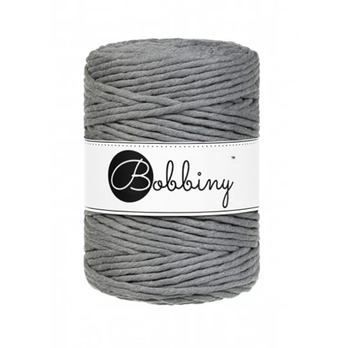 Sznurek skręcany bawełniany Bobbiny Macrame Cord / Ciemny Szary / Stone Grey / 5mm / 100m
