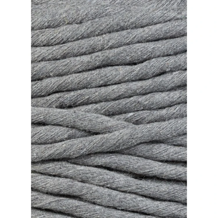 Sznurek skręcany bawełniany Bobbiny Macrame Cord / Ciemny Szary / Stone Grey / 5mm / 100m
