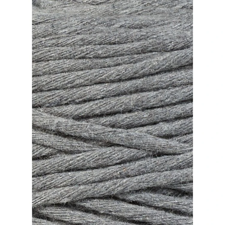 Sznurek skręcany bawełniany Bobbiny Macrame Cord / Ciemny Szary / Stone grey / 1,5mm / 100m