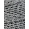 Sznurek skręcany 3-żyłowy bawełniany Bobbiny 3ply Macrame Rope / Ciemny Szary / Stone Grey / 3mm / 100m