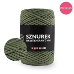 PREMIUM sznurek bawełniany by KOKONKI 3mm / rolka 100m / szałwia