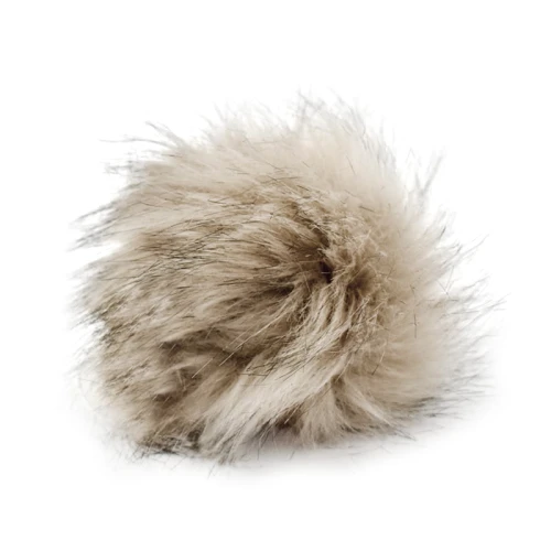 Pompon do czapki 12 cm / P-48 / cappuccino z beżem