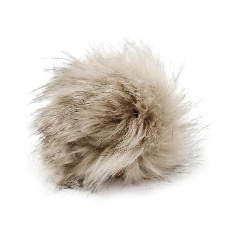 Pompon do czapki 12 cm / P-48 / cappuccino z beżem