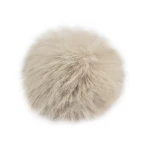 Pompon à la królik  do czapki śr. 12 cm / beż