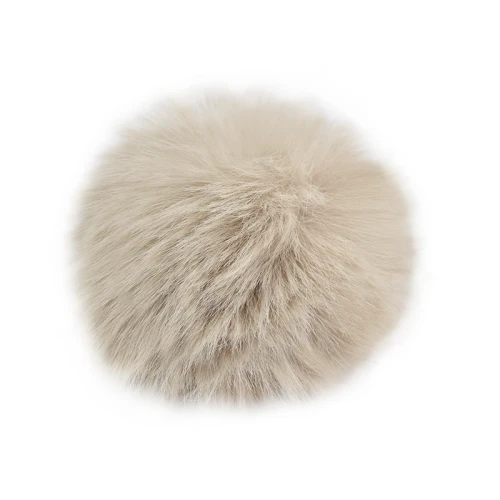 Pompon à la królik do czapki śr. 12 cm / beż
