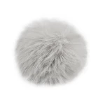 Pompon à la królik  do czapki śr. 12 cm / szary