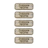 Metka altara / nubuk premium "Zrobione ręcznie" / beż / 30 x 11 mm / 5 szt.