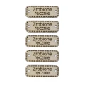 Metka altara / nubuk premium "Zrobione ręcznie" / beż / 30 x 11 mm / 5 szt.