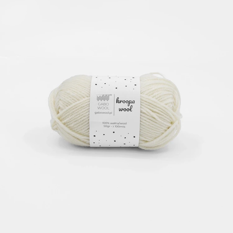 Włóczka Gabo Wool Kroopa Wool 0100 / naturalny