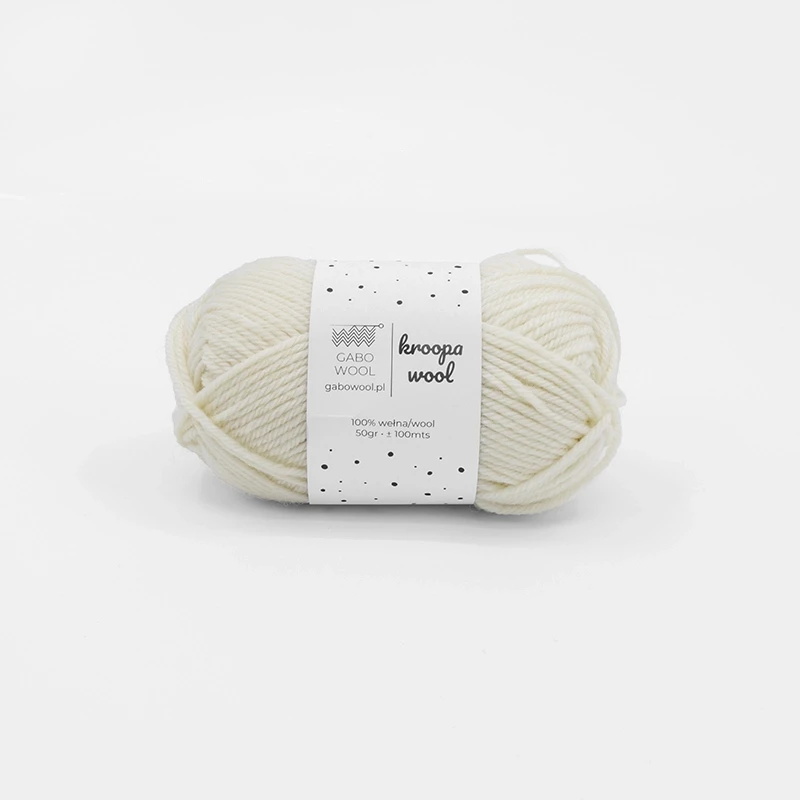 Włóczka Gabo Wool Kroopa Wool 0100 / naturalny