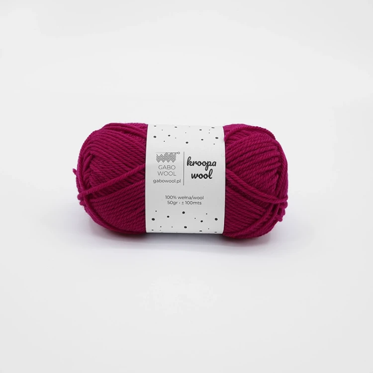 Włóczka Gabo Wool Kroopa Wool 0131 / dżem malinowy