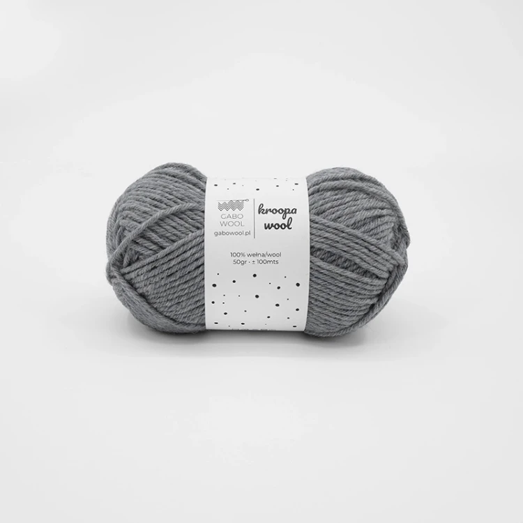 Włóczka Gabo Wool Kroopa Wool 0403 / szary