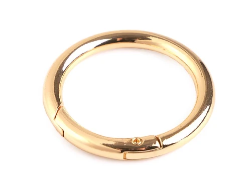 Karabińczyk okrągły / złoto / średnica 32 mm / 1 szt.
