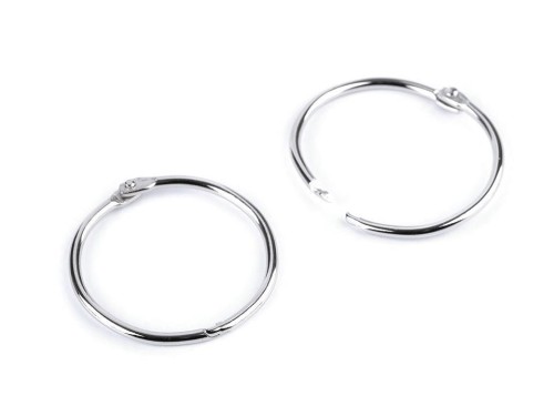 Kółko metalowe spinające / nikiel / 40 mm / 10 szt.