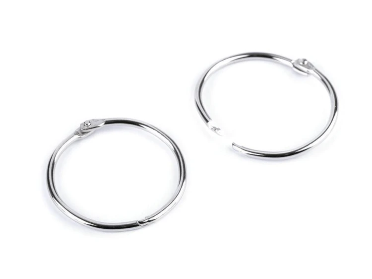 Kółko metalowe spinające / nikiel / 40 mm / 10 szt.