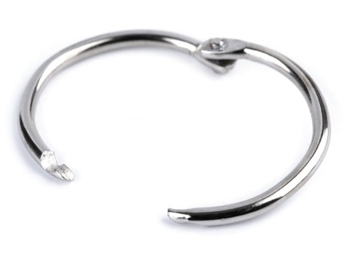 Kółko metalowe spinające / nikiel / 40 mm / 10 szt.