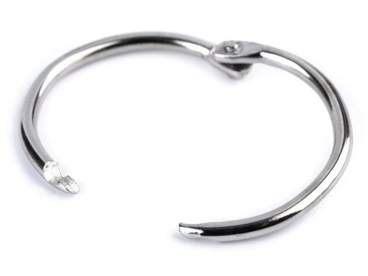 Kółko metalowe spinające / nikiel / 40 mm / 10 szt.
