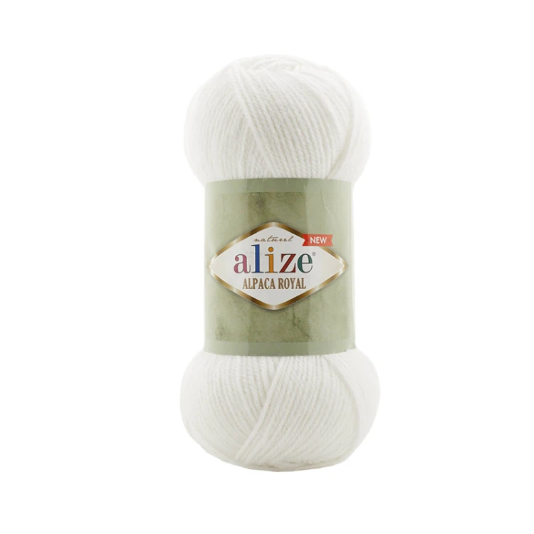 Włóczka Alize Alpaca Royal New 055 / zgaszona biel