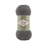Włóczka Alize Alpaca Royal New 196 / ciemny szary melanż
