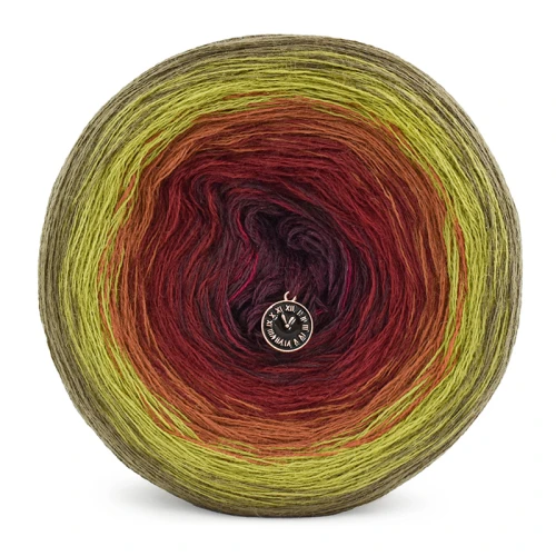 KOKONEK Merino 765 Miss Autumn - Khaki/oliwka/toffi/bordo/wino melanż