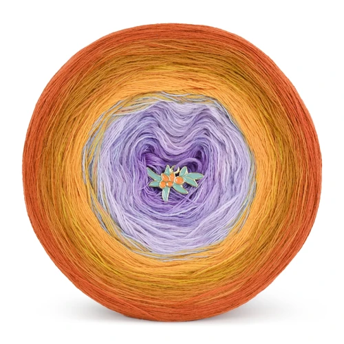 KOKONEK Merino 766 Golden hour - Koniak/miodowy/kurkuma/lawenda/jasny fiolet