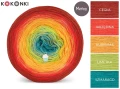 KOKONEK Merino 767 Hear me roar - Cegła/jarzębina/kurkuma/limetka/szmaragd
