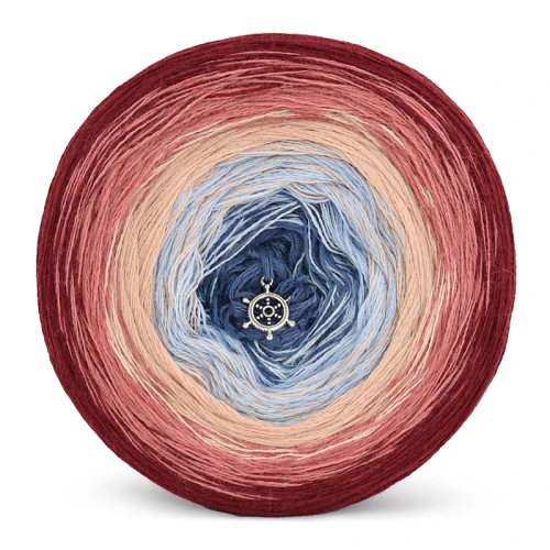 KOKONEK Merino 769 Little steps - Bordo/malwa/łososiowy/jasny błękit/fumo