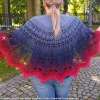 Autorka chusty: Edyta Kasprzak / Metalowe szydełko; Wzór: Claire od Crochethands; Szydełko: 3,5 mm; Wymiar: 168/59 cm