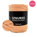 PREMIUM sznurek bawełniany by KOKONKI 5mm / rolka 100m / dynia