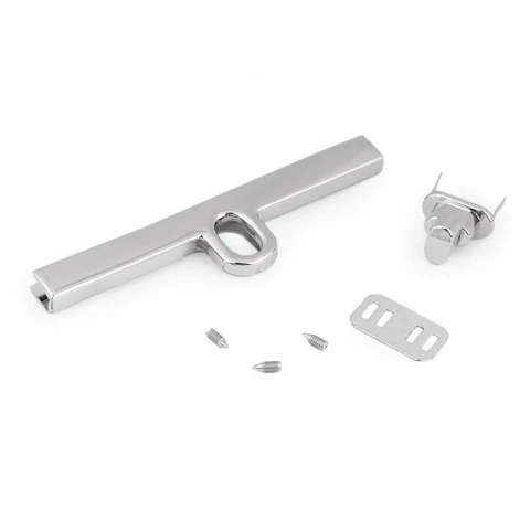 Zapięcie do torebki / 25x96 mm / nikiel / 1 szt / 790504