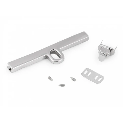 Zapięcie do torebki / 25x96 mm / nikiel / 1 szt / 790504