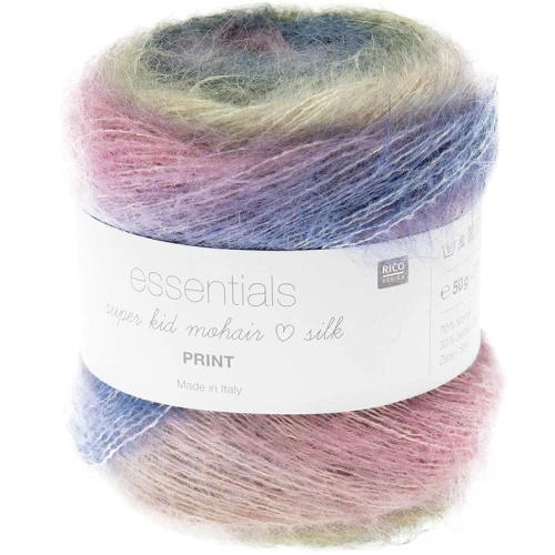 Włóczka Rico Design Super Kid Mohair Loves Silk Print 008