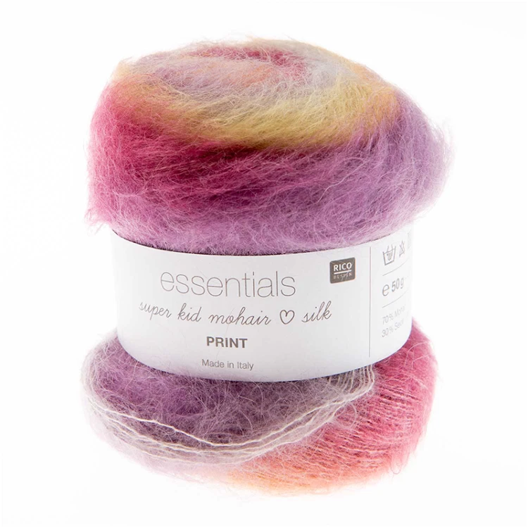 Włóczka Rico Design Super Kid Mohair Loves Silk Print 003