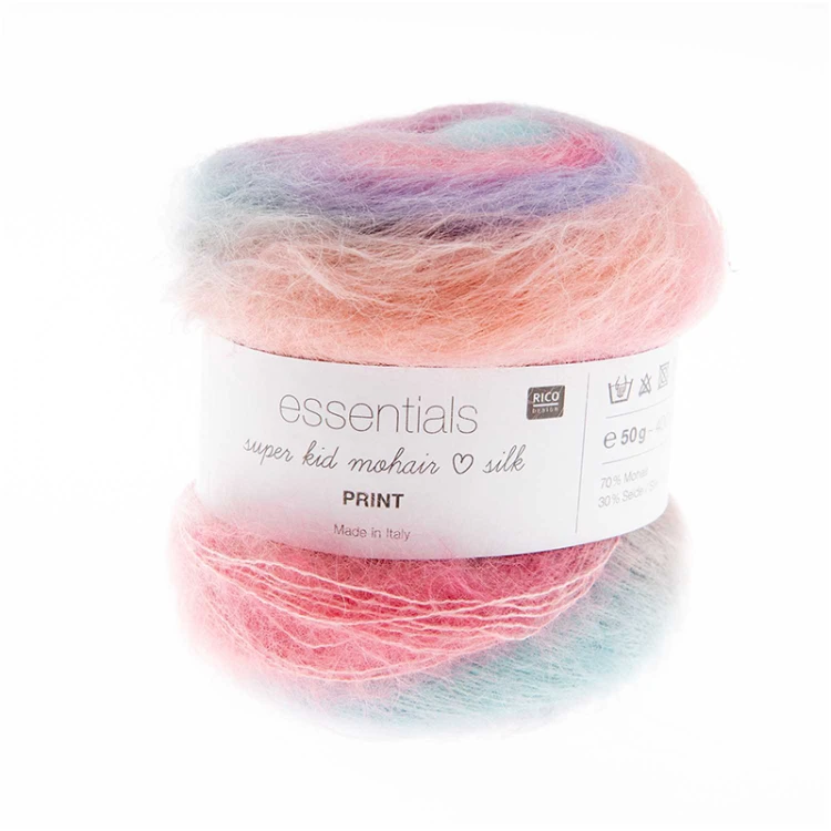 Włóczka Rico Design Super Kid Mohair Loves Silk Print 002