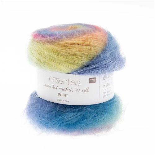 Włóczka Rico Design Super Kid Mohair Loves Silk Print 001