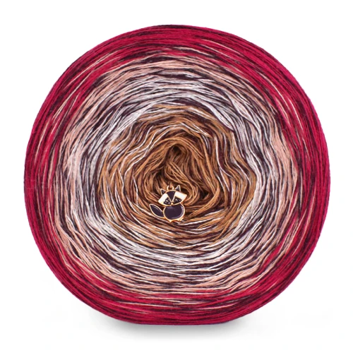 KOKONEK Rare Merino R118 Rubin/zgaszona morela/lniany/karmel melanż + 1 wino melanż