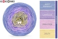 KOKONEK Rare Merino R120 Jasny niebieski/lawenda/jasny róż/żółty + 1 nitka atrament