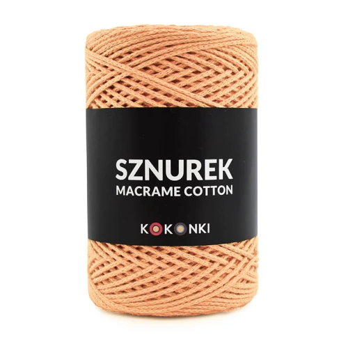 Sznurek Macrame Cotton by KOKONKI 2mm / rolka 200m / dynia