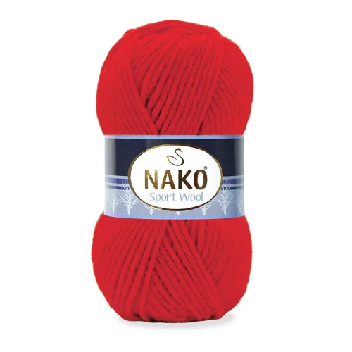 Włóczka Nako Sport Wool 4738 / gorąca czerwień